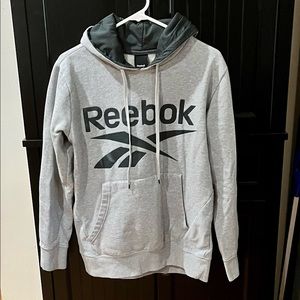 Men’s Reebok Gray Hooded Sweatshirt , Gray, Small